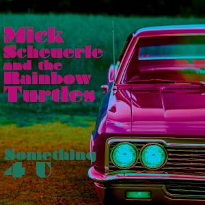Psychedelisches Bild eines 60er Jahre Chevrolet. Plattencover Something 4 U von Mick Scheuerle and the Rainbow Turtles